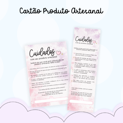 Cartão Produtos Artesanais