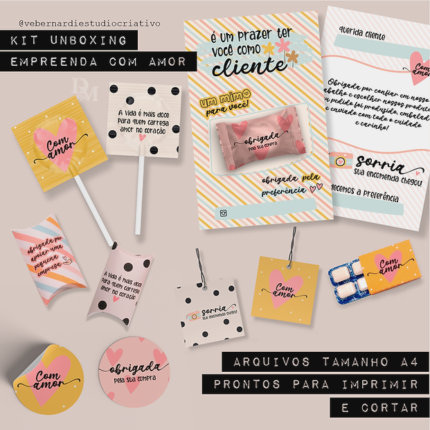 Kit Embalagem Empreenda com Amor