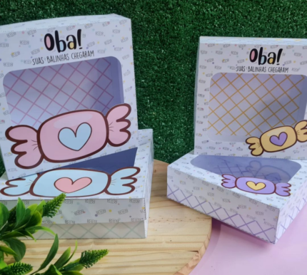 Sacola e caixa para balinhas