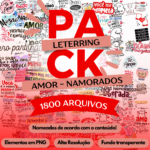 MEGA COMBO LETTERING FRASES DE AMOR NAMORADOS / CASAL