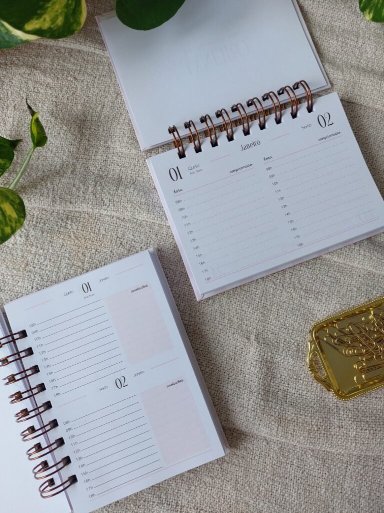 Mini agenda horizontal e vertical