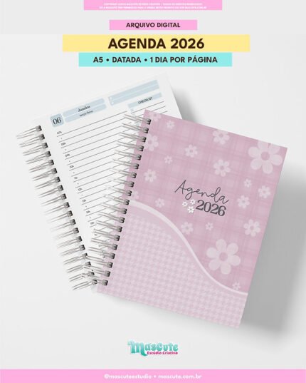 AGENDA DATADA 2026 - A5 - 1 DIA POR PÁGINA