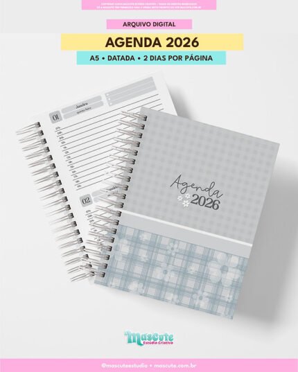 AGENDA DATADA 2026 - A5 - 2 DIAS POR PÁGINA