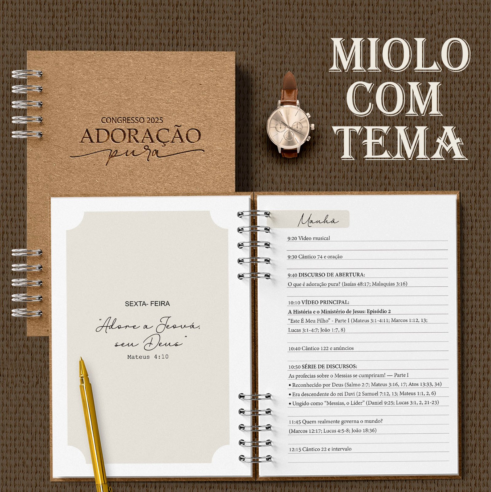Caderno Congresso 2025 Adoração Pura COM TEMA Masculino