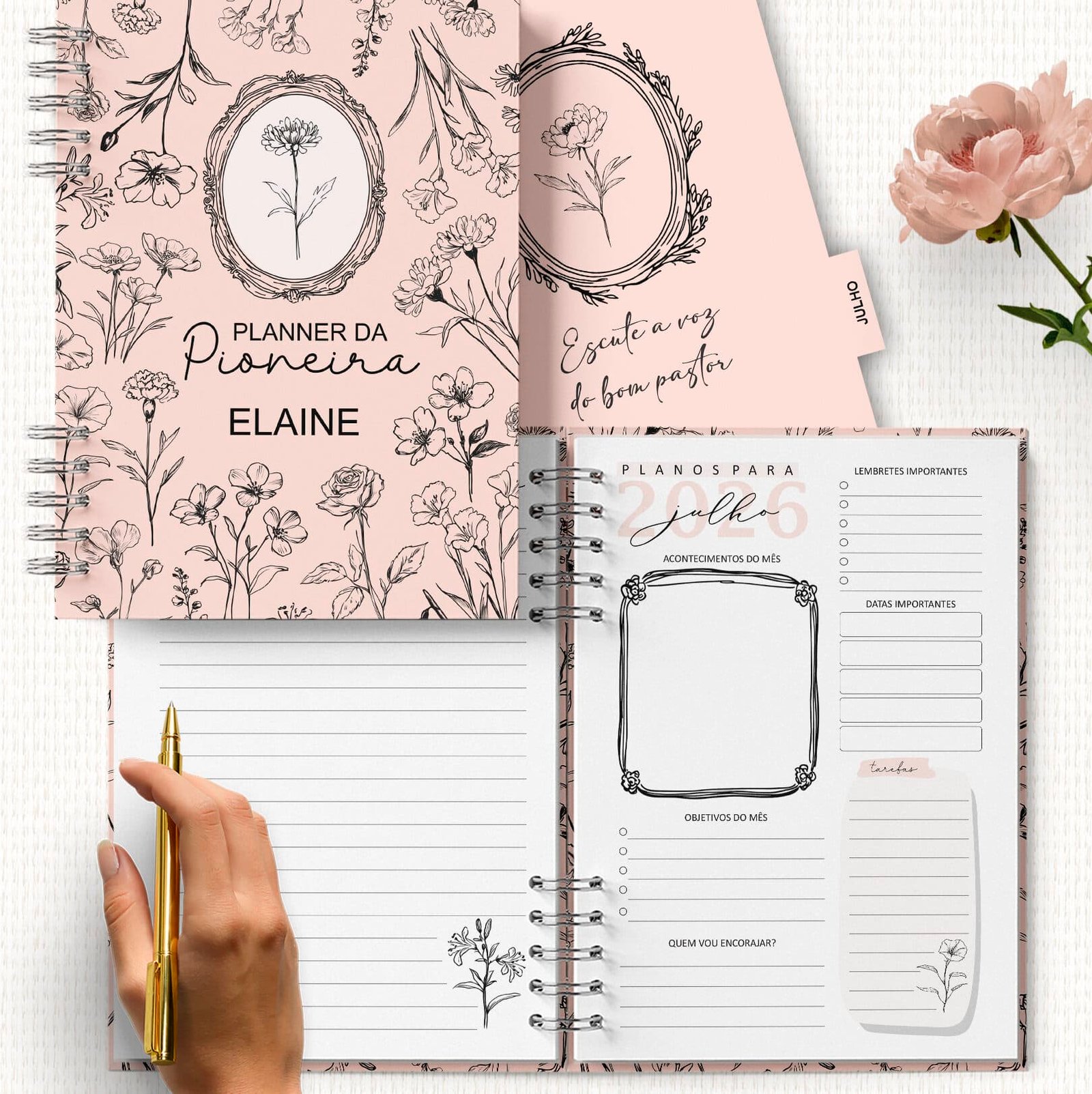 Kit Arquivos Planner da Pioneira SET2025 a AGO2026 e Planner 2026 Completo
