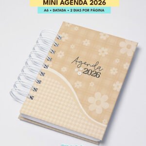 MINI AGENDA DATADA 2026 - A6 - 2 DIAS POR PÁGINA