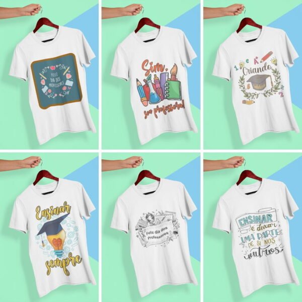 Coleção Digital Dia Dos Professores - 33 Artes Para Camisetas Em Png - Imagem 3