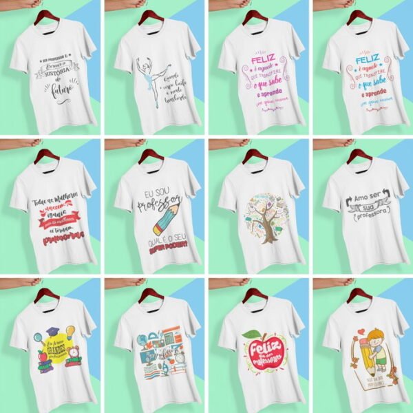 Coleção Digital Dia Dos Professores - 33 Artes Para Camisetas Em Png - Imagem 1