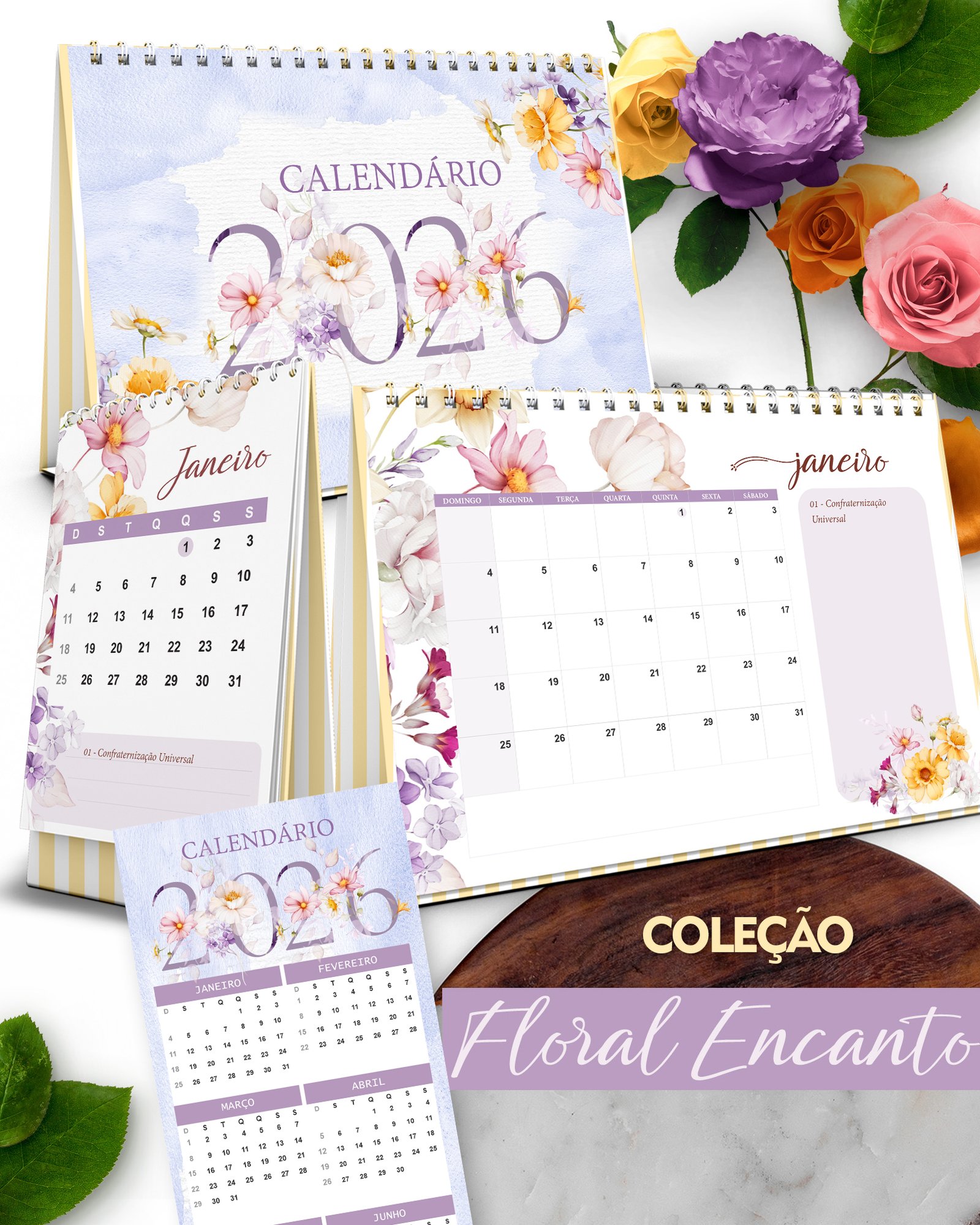 kit_calendarios_2026_A5_A6_marca_paginas_floral_encanto - Copyart