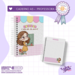 Combo 5 ⭐ - Caderno Professora A5 - Luminous Paper