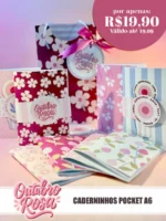 Outubro Rosa 2025 - Caderninho Pocket A6 - Tita