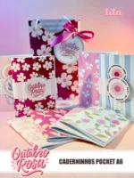 Outubro Rosa 2025 - Caderninho Pocket A6 - Tita - Imagem 3