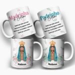 Dinda e Dindo Nossa Senhora Aparecida - 2 Artes Avulsa Caneca