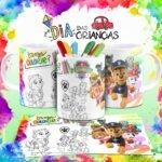 Combo Artes Canecas Colorir Personagens - Dia das Crianças - Imagem 6