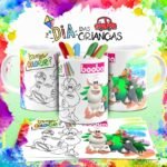 Combo Artes Canecas Colorir Personagens - Dia das Crianças - Imagem 5