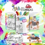 Combo Artes Canecas Colorir Personagens - Dia das Crianças - Imagem 4