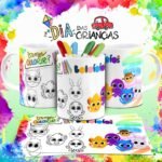 Combo Artes Canecas Colorir Personagens - Dia das Crianças - Imagem 3