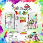 Combo Artes Canecas Colorir Personagens - Dia das Crianças - Imagem 8