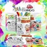 Combo Artes Canecas Colorir Personagens - Dia das Crianças - Imagem 9