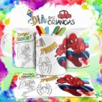 Combo Artes Canecas Colorir Personagens - Dia das Crianças - Imagem 15