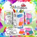 Combo Artes Canecas Colorir Personagens - Dia das Crianças - Imagem 21