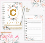 Agenda Permanente - A6 Floral Bege (Lina)