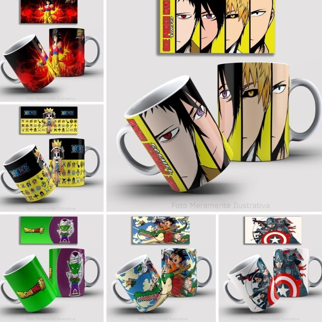 01-ANIMES-1.jpg Kit Animes - Artes p/Canecas - Imagem 1