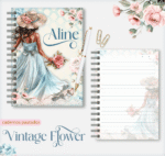 Vintage Flowers 1 - Caderno A5