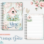 Vintage Flowers 3 - Caderno A5
