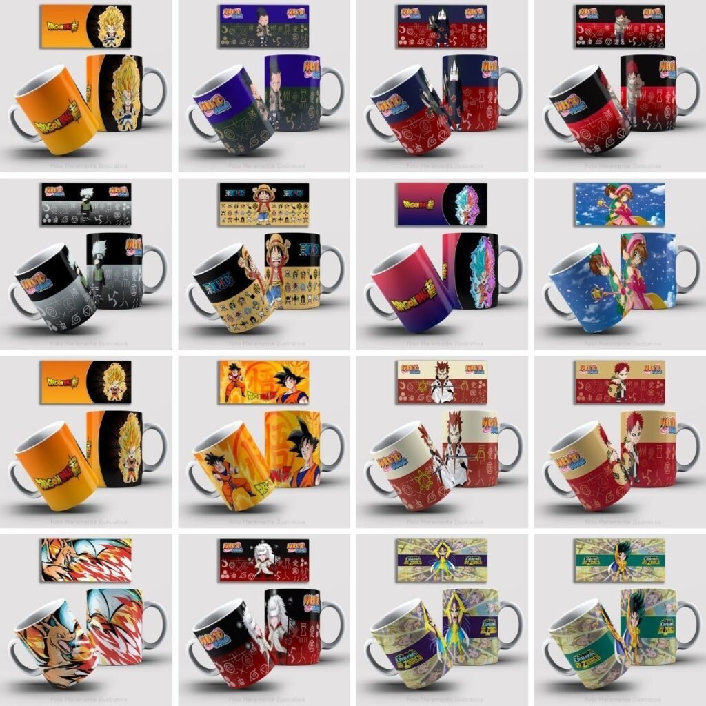 02-ANIMES-1.jpg Kit Animes - Artes p/Canecas - Imagem 2