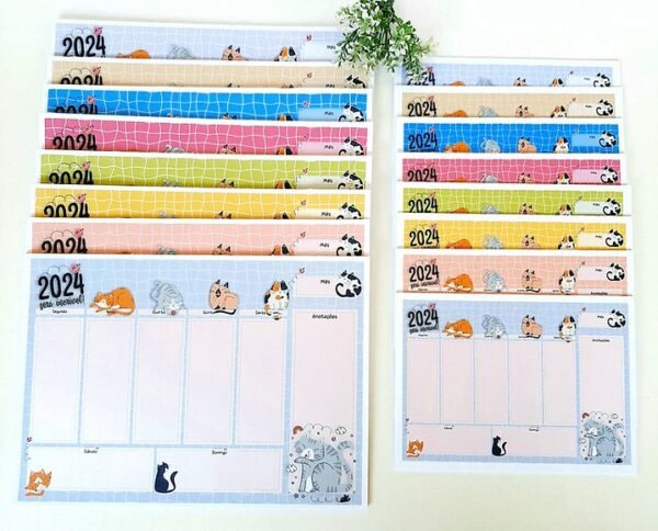 Combo Gatinhos - Calendários | Planners | Blocos 2024 - Imagem 5