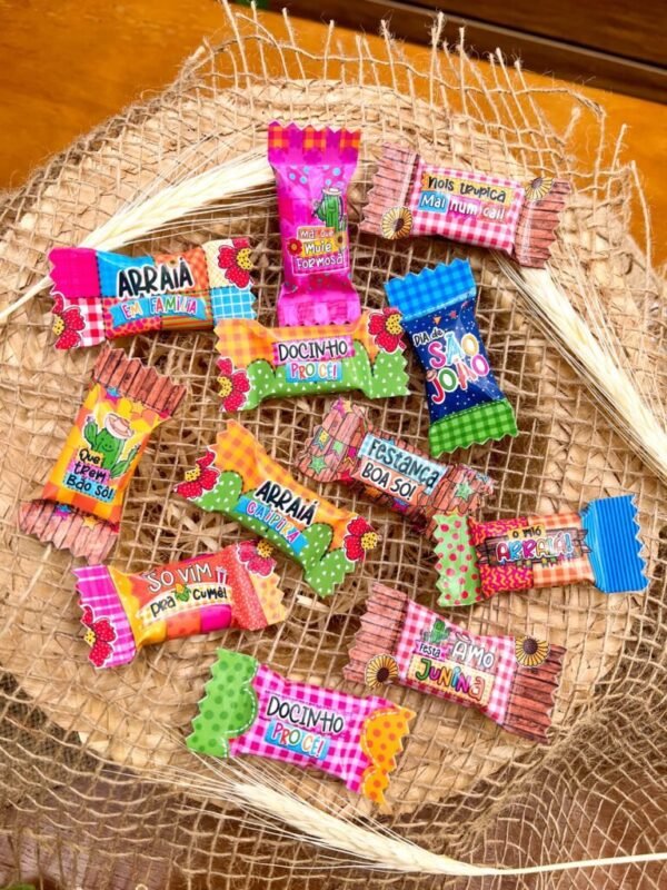 Artes Balinhas+ Paçoca + Card - Arraiá - Imagem 1