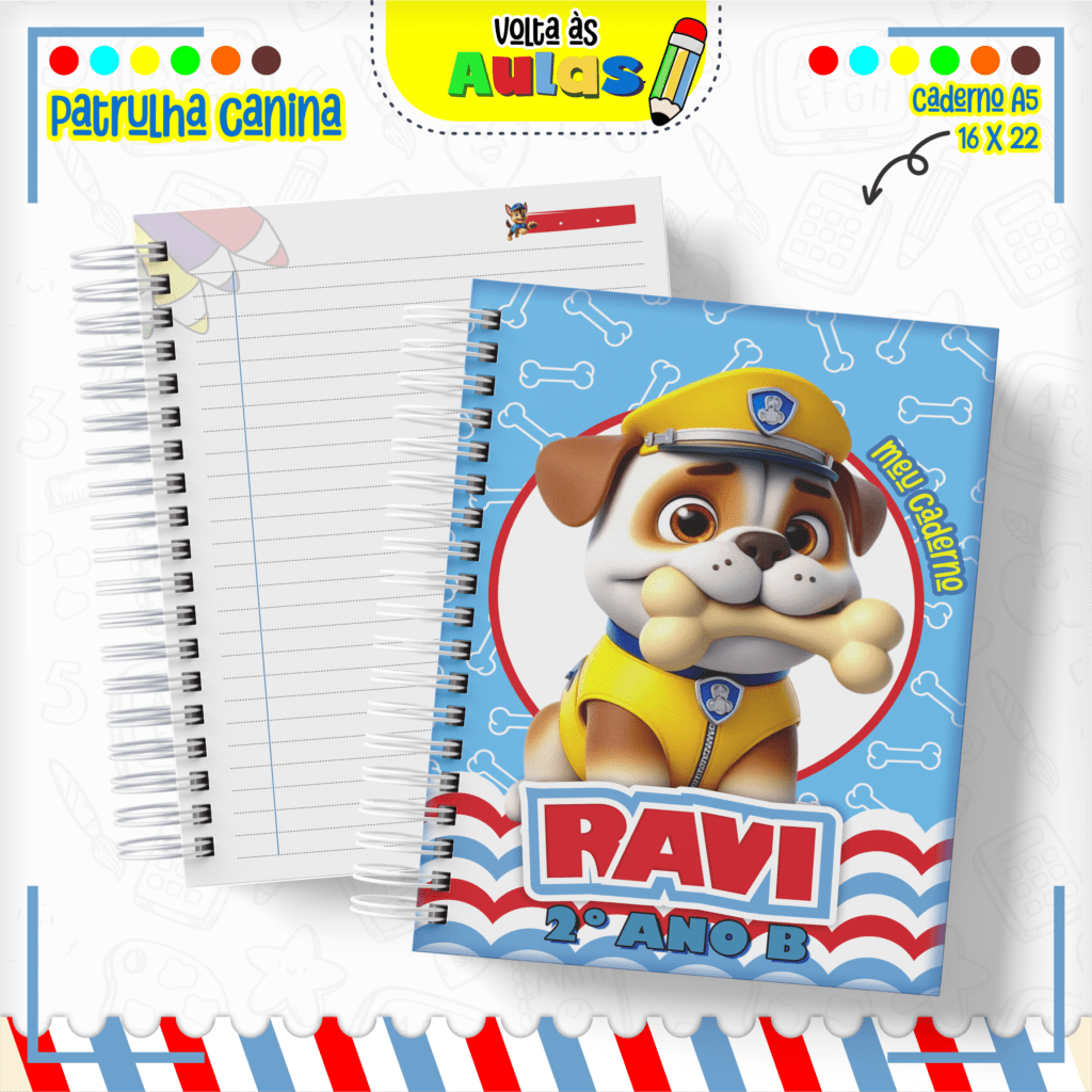 08-PATRULHA-CANINA PATRULHA CANINA - Kit Escolar 2025 (Lina Criativa) - Imagem 1