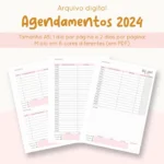 Agendamentos A5 - Datado 2024 (Papel Sorriso)
