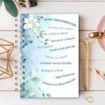 Floral Azul - Caderno para Anotações 2 em 1 ( Para Assembleias e Congressos)