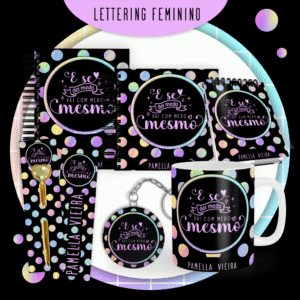 Combo Lettering Feminino - Encadernação
