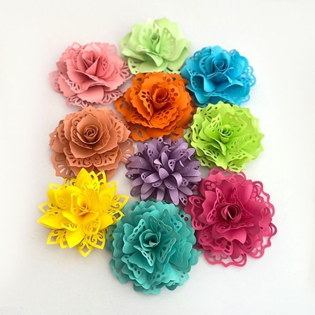 1 Combo Moldes Flores Rendadas - Arquivos p/Corte - Imagem 1