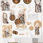 Kit Digital Ilustrações São Bento | Santinhos (Carinas Paper)