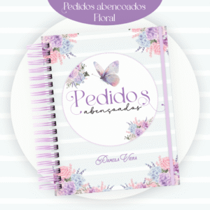 Caderno de Pedidos - Abençoados Floral - Encadernação (Pamella)