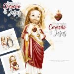 Kit Digital Sagrado Coração de Jesus - Santinhos