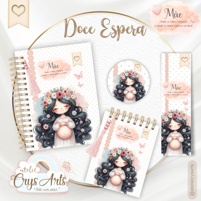 1-8 COMBO Mães Doce Espera - Encadernação + Kit Digital (Crys Arts) - Imagem 1