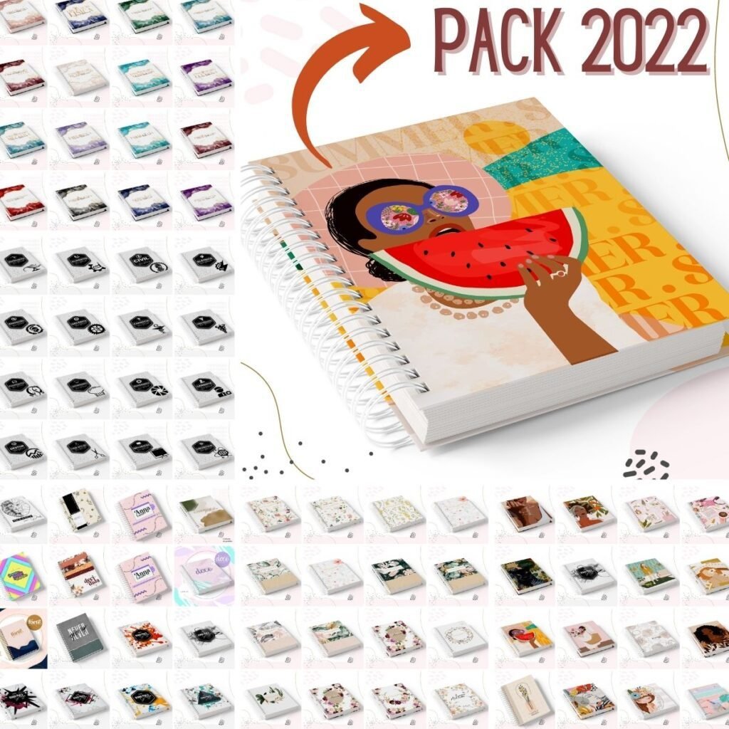 1 Pack Encadernação 2022 - Arquivos agendas, planners e miolos - Imagem 1
