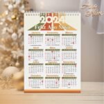 Pacote de Artes Calendários A4 - Ano Novo 2024 V23 (Vintage) - Imagem 9