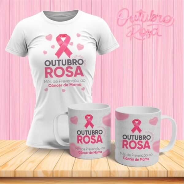 Combo Outubro Rosa 2023 - Caneca | Camisa - Imagem 1