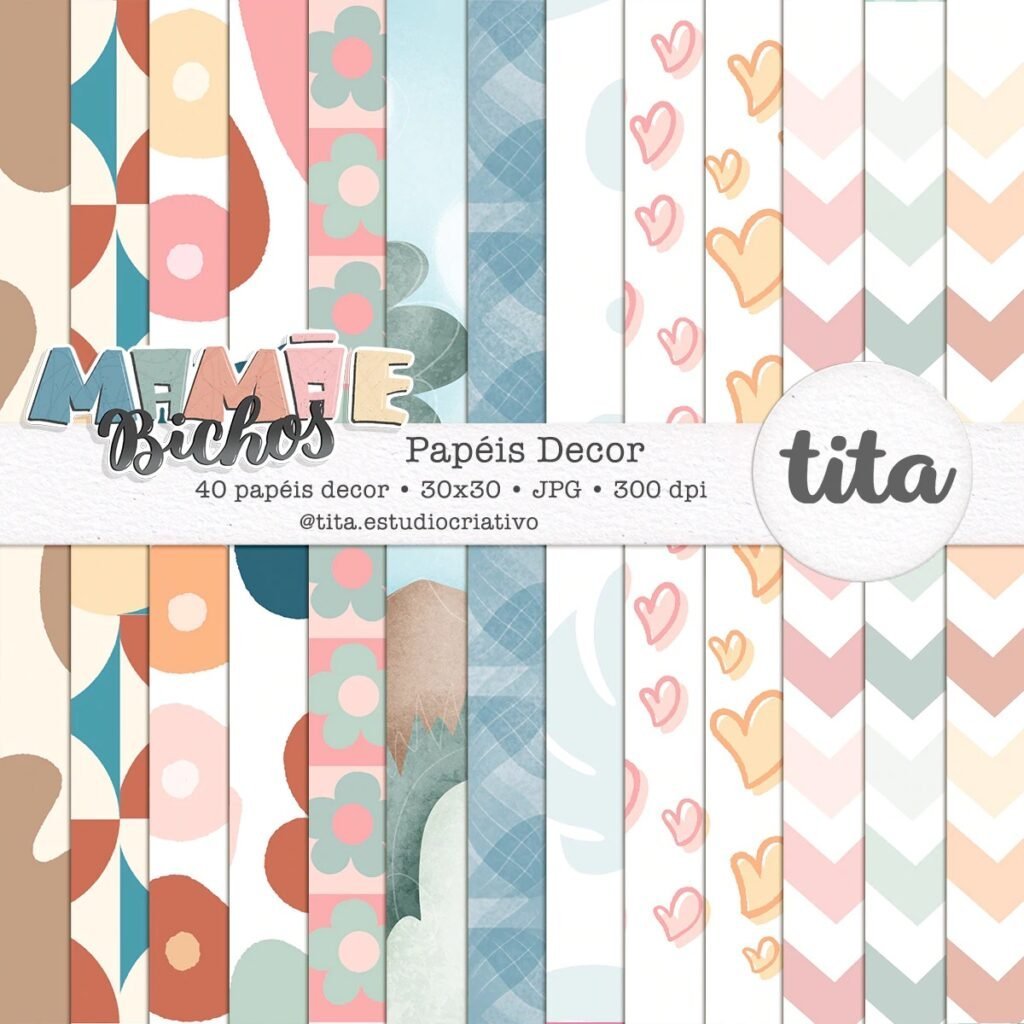 12-2 Mamãe Bicho - Bloquinhos + Ilustrações + Papéis - Imagem 18