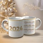 Pacote de Artes Canecas Personalizadas - Ano Novo 2024 V23 (Vintage) - Imagem 7