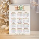 Pacote de Artes Calendários A4 - Ano Novo 2024 V23 (Vintage) - Imagem 12