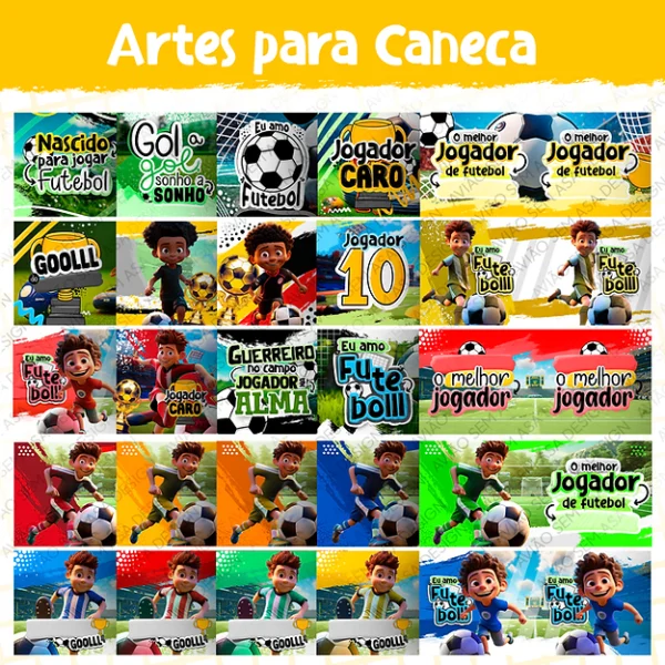 Kit Digital + Artes Canecas - Futebol - Imagem 5