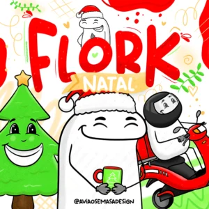 Kit Digital | Canecas - Natal Flork (Avião sem Asa)