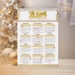 Pacote de Artes Calendários A4 - Ano Novo 2024 V23 (Vintage) - Imagem 10